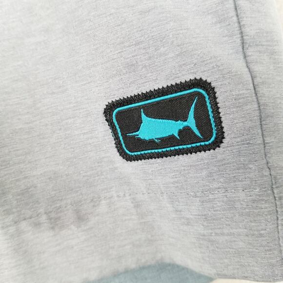 Pelagic Mako Hybrid Shorts Mens 40 Blue Performance Fishing Water Repellent Logo - Picture 8 of 16